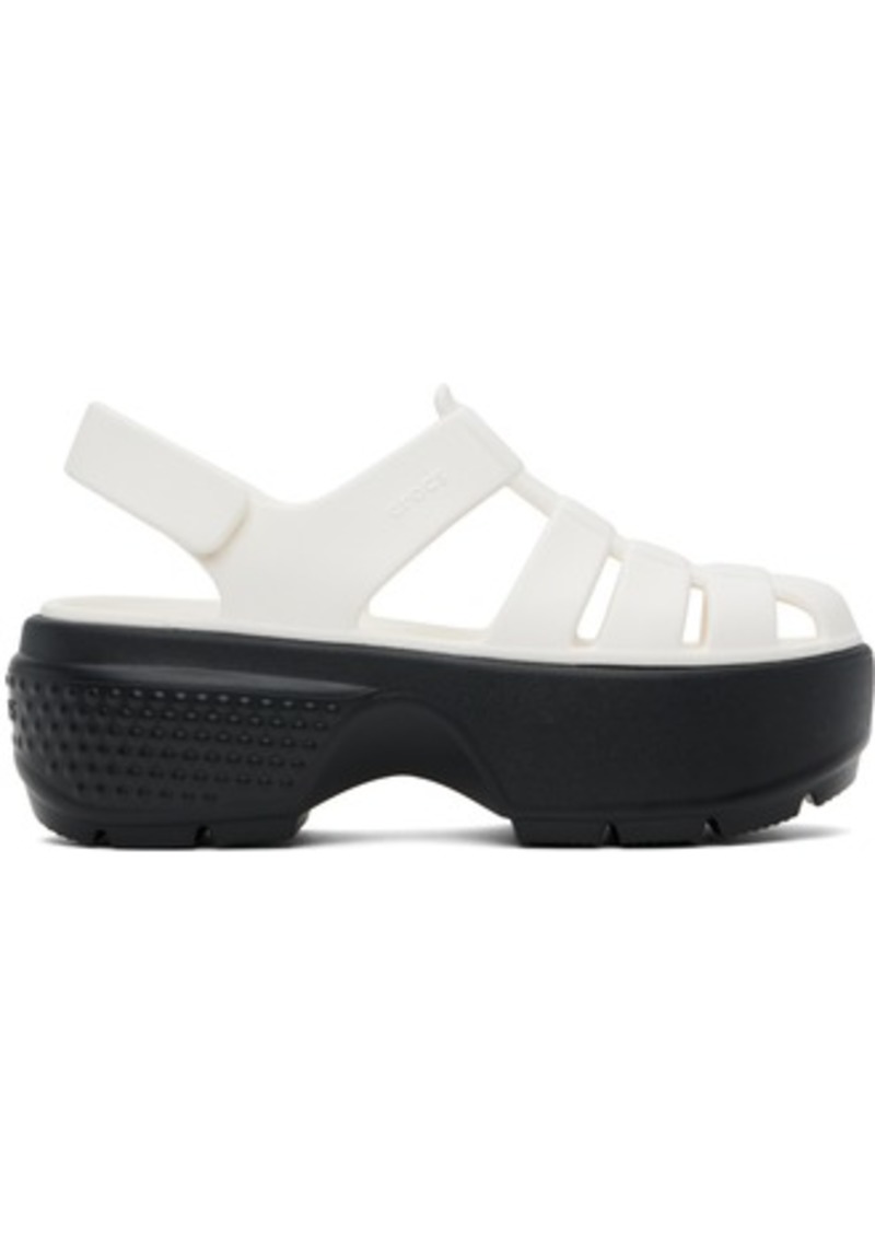 Crocs White Stomp Fisherman Sandals