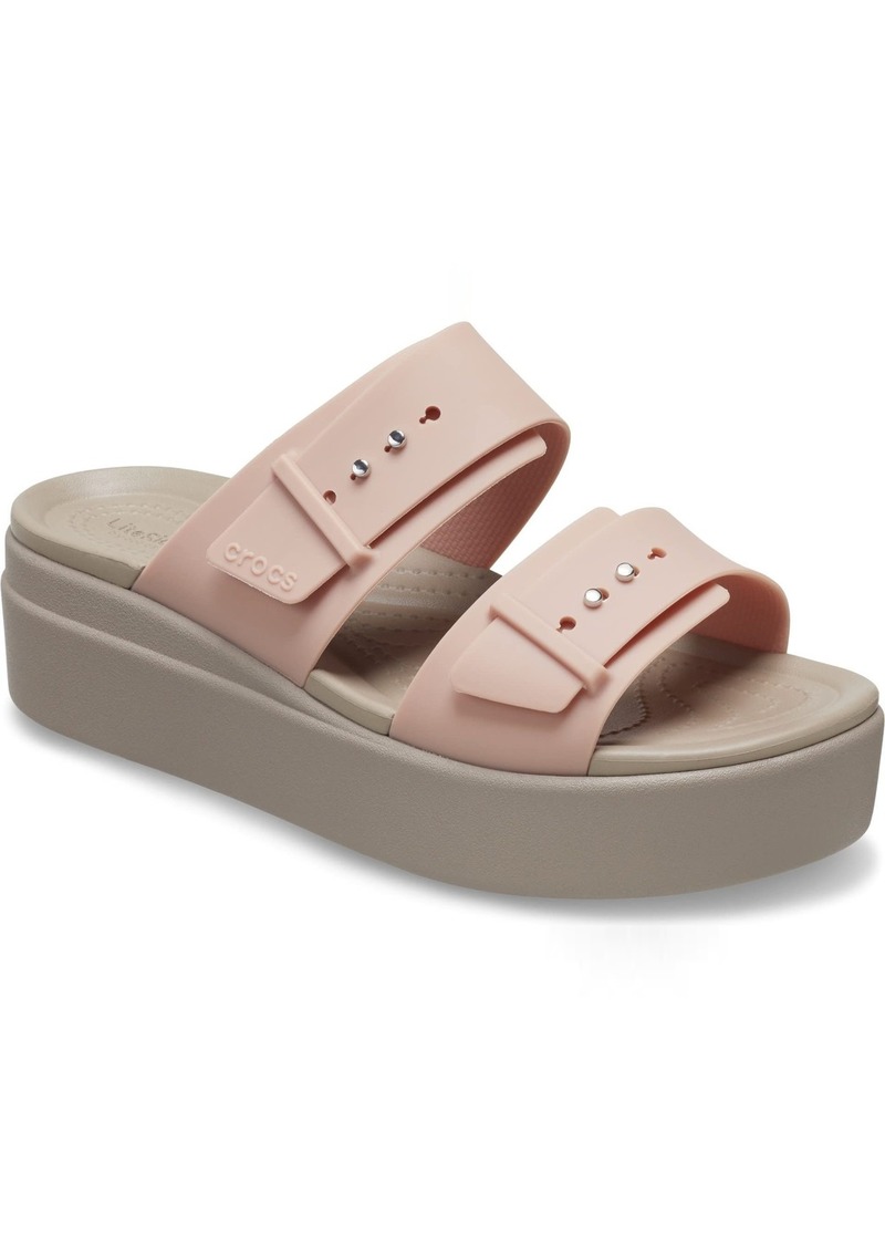 Crocs Women's Brooklyn Buckle Low Wedges Platform Sandals  Numeric_