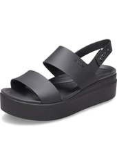 Crocs Women's Brooklyn Low Wedges Platform Sandals Black Numeric_