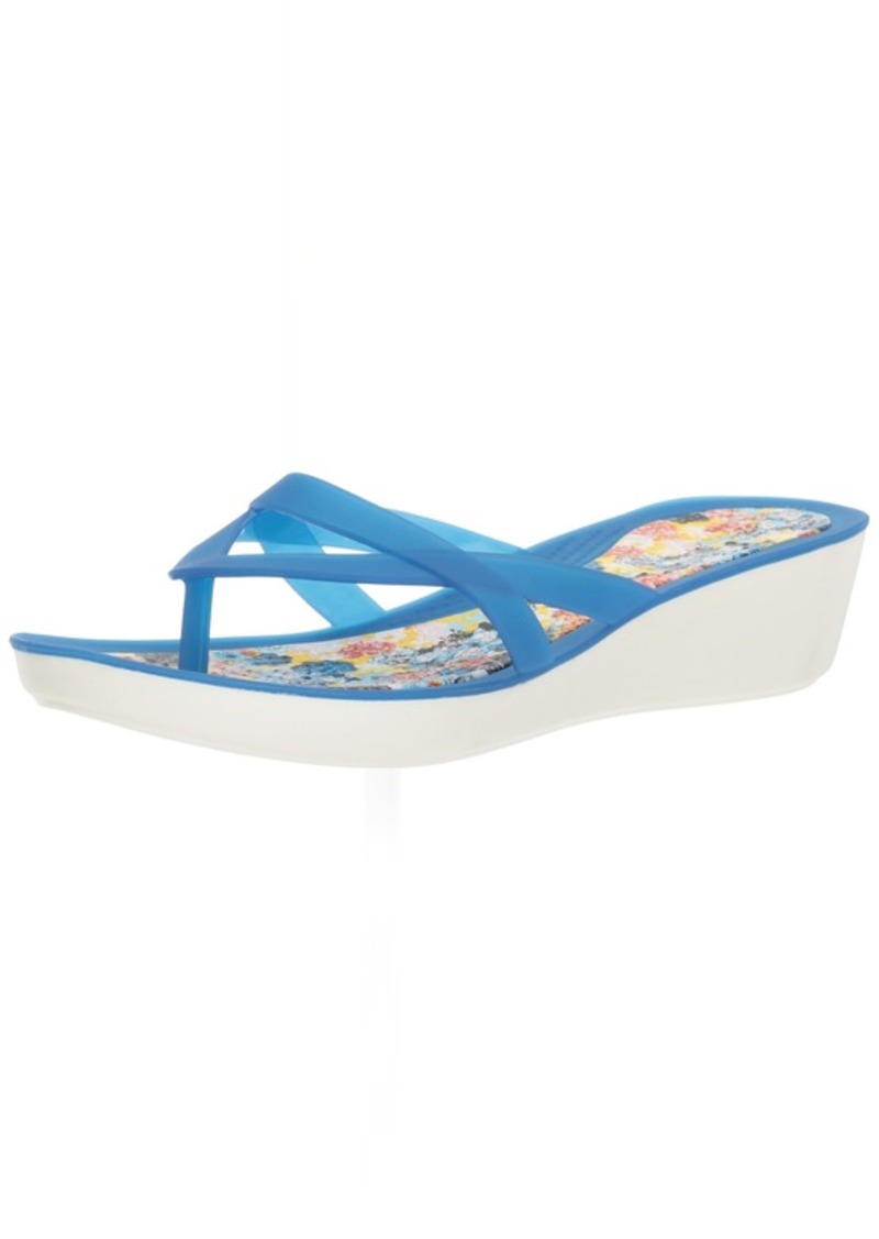 women's crocs isabella wedge flip