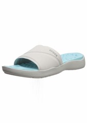 Crocs Women's Reviva Slide Sandal Pearl White  M US