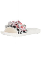 crocs Women's Sloane Timeless Roses Slide Sandal white  M US