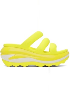 Crocs Yellow Mega Crush Triple Strap Sandals