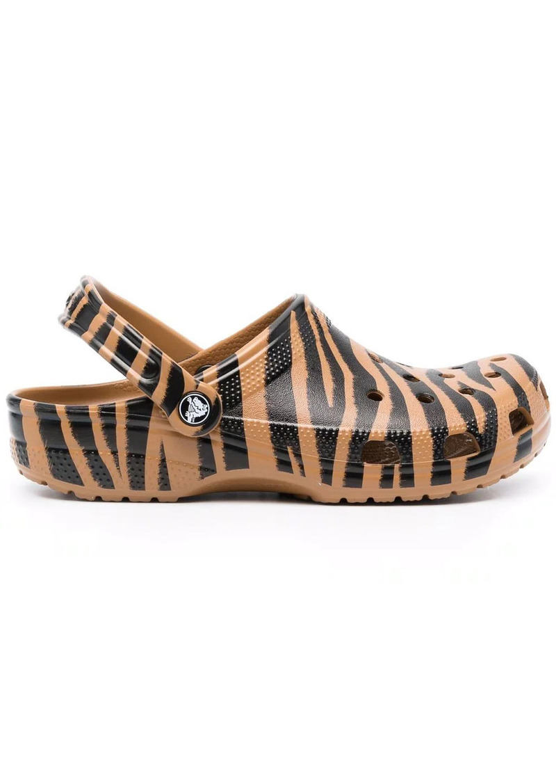 zebra fuzzy crocs