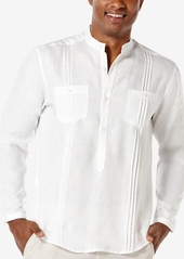 Cubavera Men's 100% Linen Popover Long-Sleeve Shirt