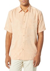 Cubavera Men's Subtle Floral Jacquard Shirt  X Large