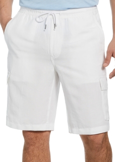 Cubavera Men's Linen Blend Pull-On Cargo Short - Brilliant White