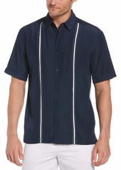 Cubavera Men's Big-Tall Contrast Insert and Stitching Short Sleeve Woven Shirt  3X