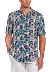 Cubavera Men's Eclectic Tropical Toucan Print Short Sleeve Button-Down Shirt