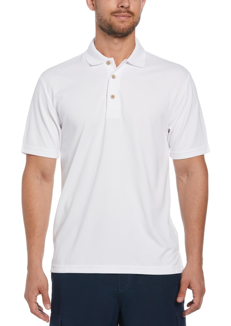 Cubavera Men's Essential Textured Performance Polo Shirt Moisture-Wicking Technology Regular Fit (Size Small-5X Big & Tall) Bright