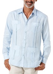 Cubavera Men's Tall 100% Linen Four-Pocket Long Sleeve Button Down Guayabera Shirt (Size Small-5X Big & Tall)
