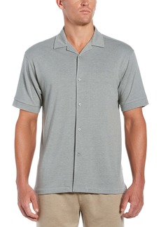 Cubavera Men's Heathered Short Sleeve Button-Down Camp Collar Shirt  XX Large