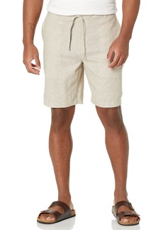 Cubavera Men's Linen Blend Mini Stripe Drawstring Short