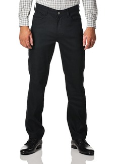 Cubavera Men's Linen-Blend Straight Fit 5-Pocket Flat Front Stretch Pant