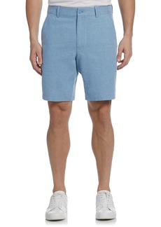 Cubavera Men's Linen-Blend Woven Pattern Flat Front Shorts