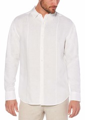 Cubavera Men's Big Long Sleeve 100% Linen Essential Shirt with Pintuck Detail  2X-Large Tall