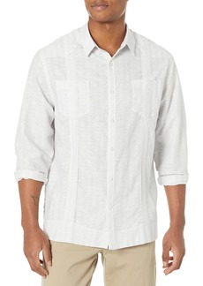 Cubavera Men's Long Sleeve L/C Multi Stripe Guayabera Shirt