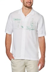 Cubavera Men's Necesito Mojito Embroidery Short Sleeve Button-Down Shirt