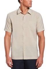 Cubavera Men's Poly Textured One Pocket Shirt