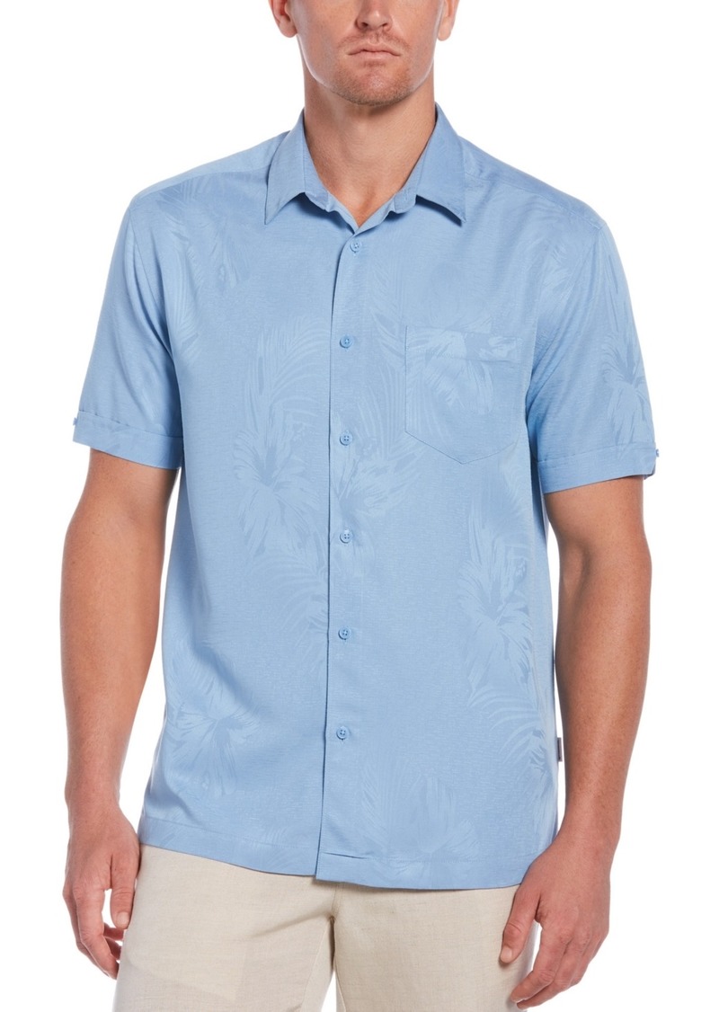 Cubavera Men's Regular-Fit Two-Tone Floral Jacquard Shirt - Allure