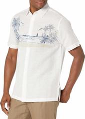Cubavera Men's Short Sleeve L/C Across Chest Conversational Shirt