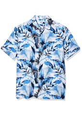 Cubavera Men's Short Sleeve 100% Viscose Tropical Print Shirt