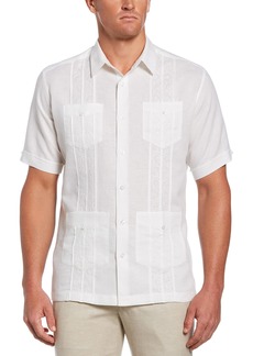 Cubavera Men's Short Sleeve Embroidered Guayabera Shirt Bright White/Bright WHI