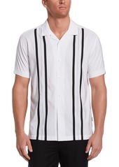 Cubavera Men's Short Sleeve V/T Panels Shirt