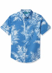 Cubavera Men's Slim Fit Palm Leaf Print Shirt  XX Large