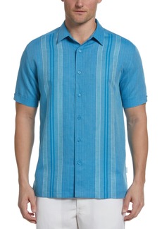 Cubavera Men's Stretch Yarn-Dyed Stripe Panel Button-Down Shirt