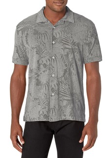 Cubavera Men's Tropical Print Short Sleeve Button-Down Camp Collar Shirt