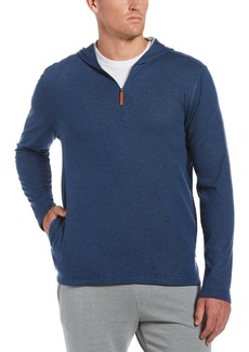 Cubavera Mens 1/4 Zip Pullover Hooded Sweatshirt