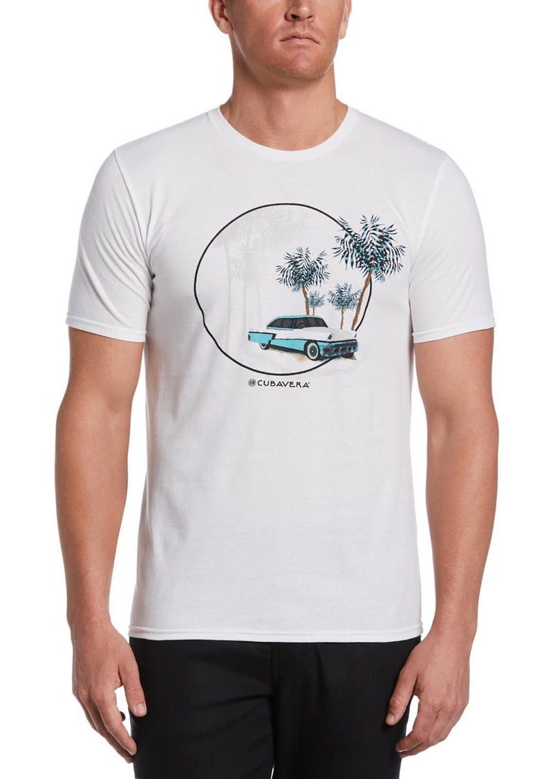 Cubavera Mens Cotton Short Sleeve Graphic T-Shirt