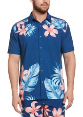 Cubavera Mens Floral Collared Button-Down Shirt