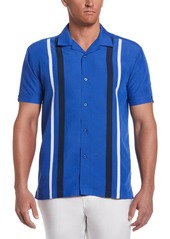 Cubavera Mens Short Sleeve Woven Button-Down Shirt