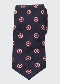 Cufflinks Inc. Boy's Captain America Shield Silk Tie