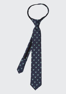 Cufflinks Inc. Boy's The Mandalorian's The Child Dotted Silk Zipper Tie