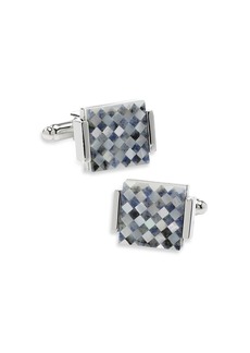 Cufflinks Inc. Cufflinks Inc Floating Mother Of Pearl Checkered Square Cufflinks
