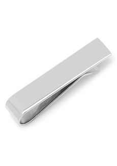 Cufflinks Inc. Ox and Bull Trading Co. Short Stainless Steel Engravable Tie Bar - Silver-Tone
