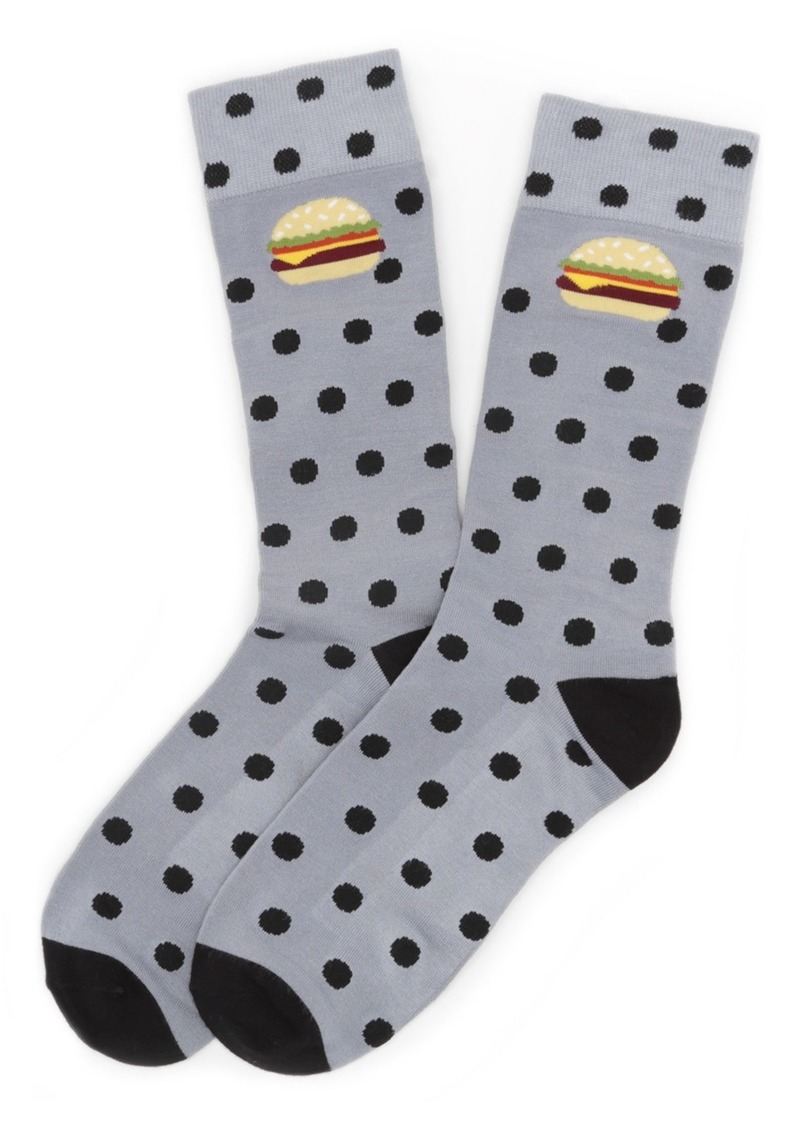 Cufflinks Inc. Men's Cheeseburger Socks - Gray