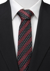 Cufflinks Inc. Men's Heart Striped Tie - Black, Red