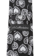 Cufflinks Inc. Men's Paisley Heart Tie - Black, White
