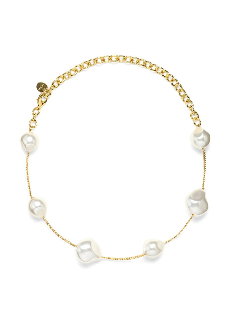 Cult Gaia - Andie Beaded Gold-Tone Necklace - White - OS - Moda Operandi - Gifts For Her