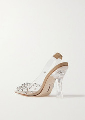 Cult Gaia - Bijan embellished PVC slingback pumps - White - EU 35