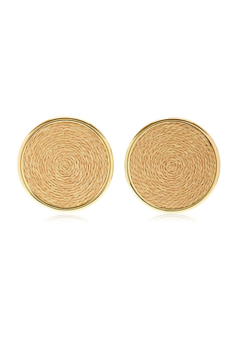 Cult Gaia - Brynn Woven Gold-Tone Earrings - Neutral - OS - Moda Operandi - Gifts For Her