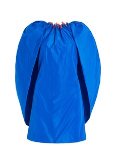 Cult Gaia - Cataline Beaded Taffeta Mini Cape Dress - Blue - US 10 - Moda Operandi