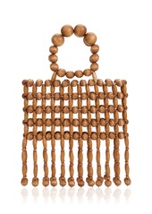 Cult Gaia - Clara Beaded Top Handle Bag - Brown - OS - Moda Operandi