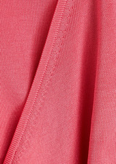 Cult Gaia - Cristina wrap-effect cutout knitted midi dress - Pink - XS