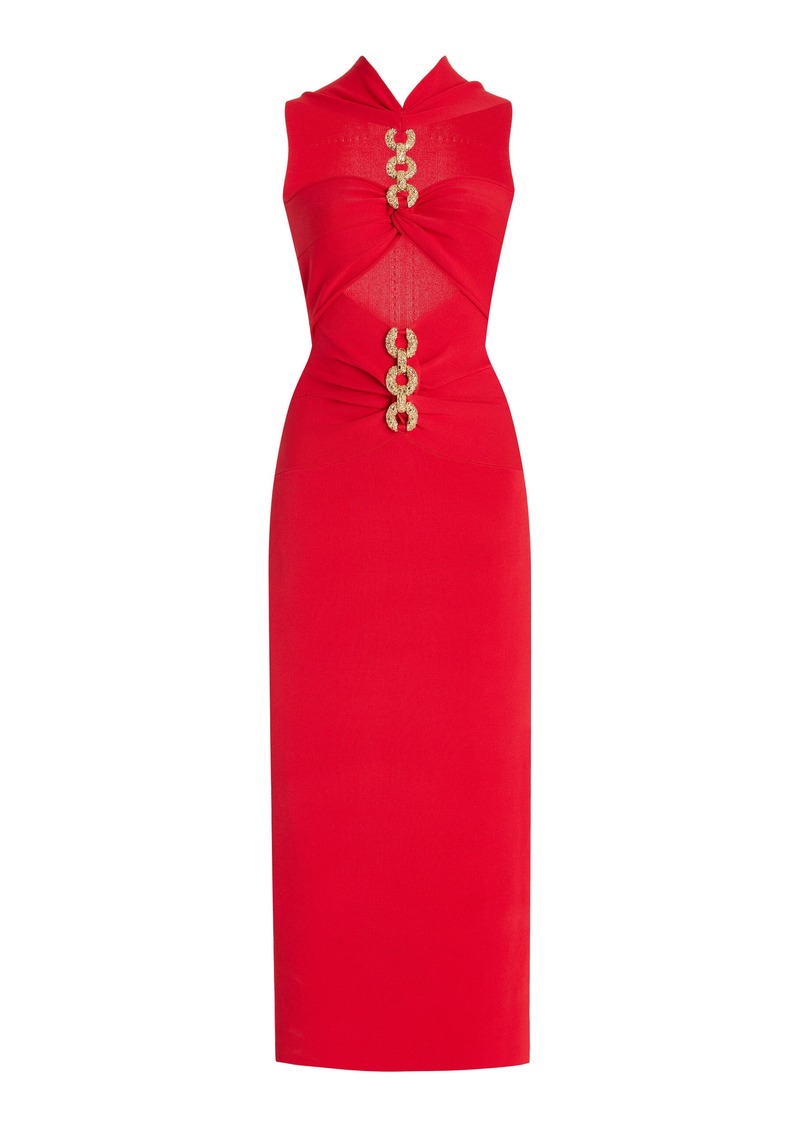 Cult Gaia - Cristos Embellished Jersey Dress - Red - L - Moda Operandi