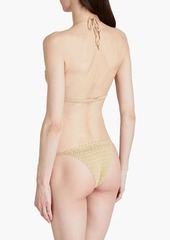 Cult Gaia - Eshe crocheted cotton low-rise bikini briefs - Neutral - XS